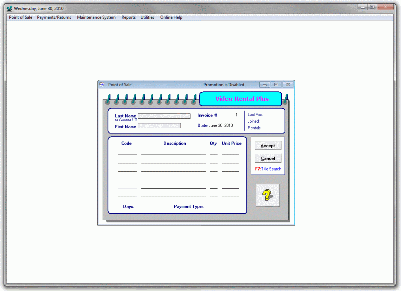 Video Rental Software, Video Rental POS, Video Store Software, Video Store POS, Video Rental POS Software, Video Rental Point of